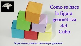 Como hacer la figura geometrica del cubo [upl. by Haret]