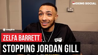 Zelfa Barrett REACTS To BRUTAL KO Over Jordan Gill [upl. by Yerrot]