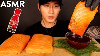 ASMR SALMON SASHIMI  NUCLEAR FIRE SAUCE MUKBANG No Talking EATING SOUNDS  Zach Choi ASMR [upl. by Huntington]