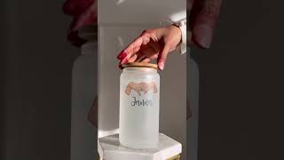 Personalised Gifts  Custom Glass Tumbler with straw  Personalised Cup [upl. by Balbur]