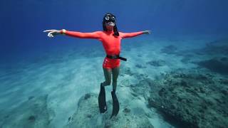 Chelsea Yamase Freediving in Hawaii [upl. by Hayifas461]