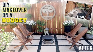 DIY BACKYARD PATIO MAKEOVER ON A BUGET  SMALL SIDE PAVER FROM START TO FINISH  DIY PATIO PAVERS [upl. by Olin]