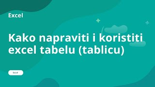 Kako napraviti i koristiti excel tabelu tablicu [upl. by Louanne775]