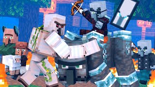 Villager vs Pillager Life FULL ANIMATION  Minecraft Animation [upl. by Ivgnout]