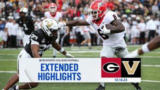 No 1 Georgia at Vanderbilt Extended Highlights I CBS Sports [upl. by Whipple]