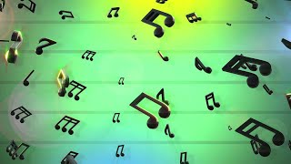 Music Notes Background loop  Green Screen Motion Graphics Animated Background Copyright Free [upl. by Martica45]