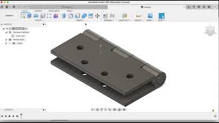 Creating a Hinge with Fusion 360 [upl. by Esinnej538]