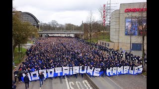 Stadtderby 3000 HSVFans ziehen durch Hamburg [upl. by Grindle]