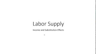 Labor Supply Income and Substitution Effects [upl. by Lengel]