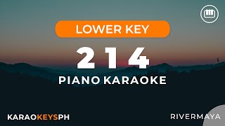 214  Rivermaya Lower Key  Piano Karaoke [upl. by Salis298]