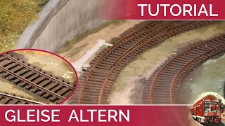 TUTORIAL Gleise altern  Rostpatina am Holzschwellengleis Modellbahn in H0 [upl. by Poole899]