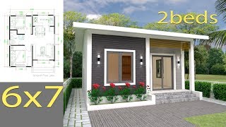 House Plans 6x7m with 2 bedrooms Full Plans [upl. by Valida103]