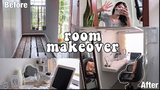 EXTREME SMALL ROOM MAKEOVER EP 1 DIY Loft bed and study desk Eng Sub Philippines [upl. by Earehc]