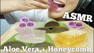 ASMR Aloe Vera  Honeycomb CRUNCHY SOFT STICKY SLIMY EXTREME EATING SOUNDS  SASASMR Part 2 [upl. by Yonit306]