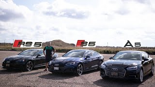 2019 Audi A5 vs S5 vs RS5 Sportback  The Obvious Choice  Short Comparison [upl. by Rudd]