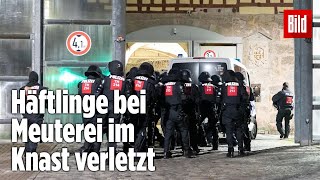 Gefängnismeuterei Polizei stürmt Knast in Thüringen  JVA Untermaßfeld [upl. by Trini]