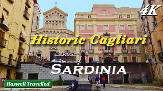 Historic Cagliari Castello District with Cathedral Sardinia Italy 4K [upl. by Chiquia695]