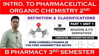 Introduction to pharmaceutical organic chemistry 2nd  B Pharmacy 3rd semester  Carewell Pharma [upl. by Prent]