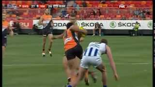 Israel Folau goals  AFL [upl. by Yenitirb]