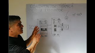 Como conectar térmica y disyuntor explicación Electricidad domiciliaria [upl. by Adelaja]