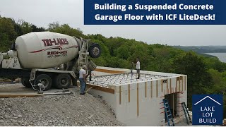 Suspended Concrete Garage Floor Using LiteDeck ICF Forms No Columns Needed [upl. by Lianna]