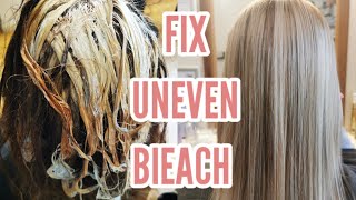 How to fix uneven bleached hair at home Star Hair ColourExpert [upl. by Llerihs619]