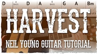 quotHarvestquot Guitar Tutorial  Neil Young  Chords amp Strumming  PlayAlong [upl. by Feldt]