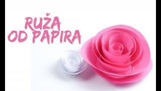 Kako napraviti ruzu od papira How to make paper rose [upl. by Elletnwahs991]