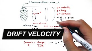 Drift Velocity Derivation  A Level Physics [upl. by Jo]