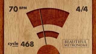 70 BPM 44 Wood Metronome HD [upl. by Odie]