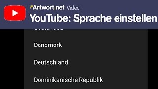 YouTube Sprache einstellen [upl. by Ynnej]