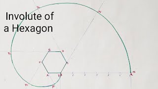 Involute Of a Hexagon Engineering Drawing [upl. by Pacifa]