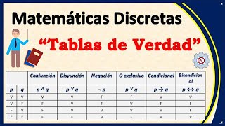 Tablas de Verdad Conjunción Disyunción Negación O exclusivo Condicional y Bicondicional ✔ 😃 [upl. by Aenit]