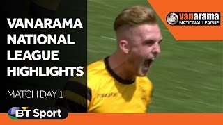 Vanarama National League Highlights Show  Match Day 1 [upl. by Golliner392]