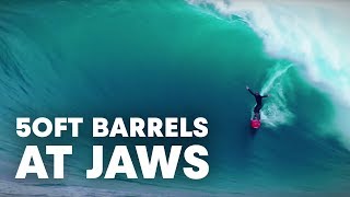 Kai Lenny amp Co Surf 50ft Barrels  JAWS S1E17 [upl. by Eelarat26]