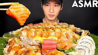 ASMR SUSHI amp SASHIMI PLATTER MUKBANG No Talking EATING SOUNDS  Zach Choi ASMR [upl. by Dygal]