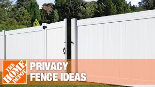 Privacy Fence Ideas  The Home Depot [upl. by Russ]