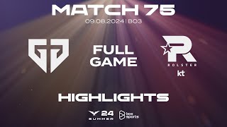 Full Highlights GEN vs KT  Match 75  LCK Mùa Hè 2024 [upl. by Aprilette]