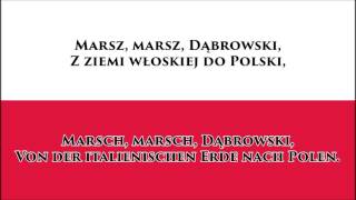 Polnische Hymne  Anthem of Poland PLDE Text [upl. by Mak]